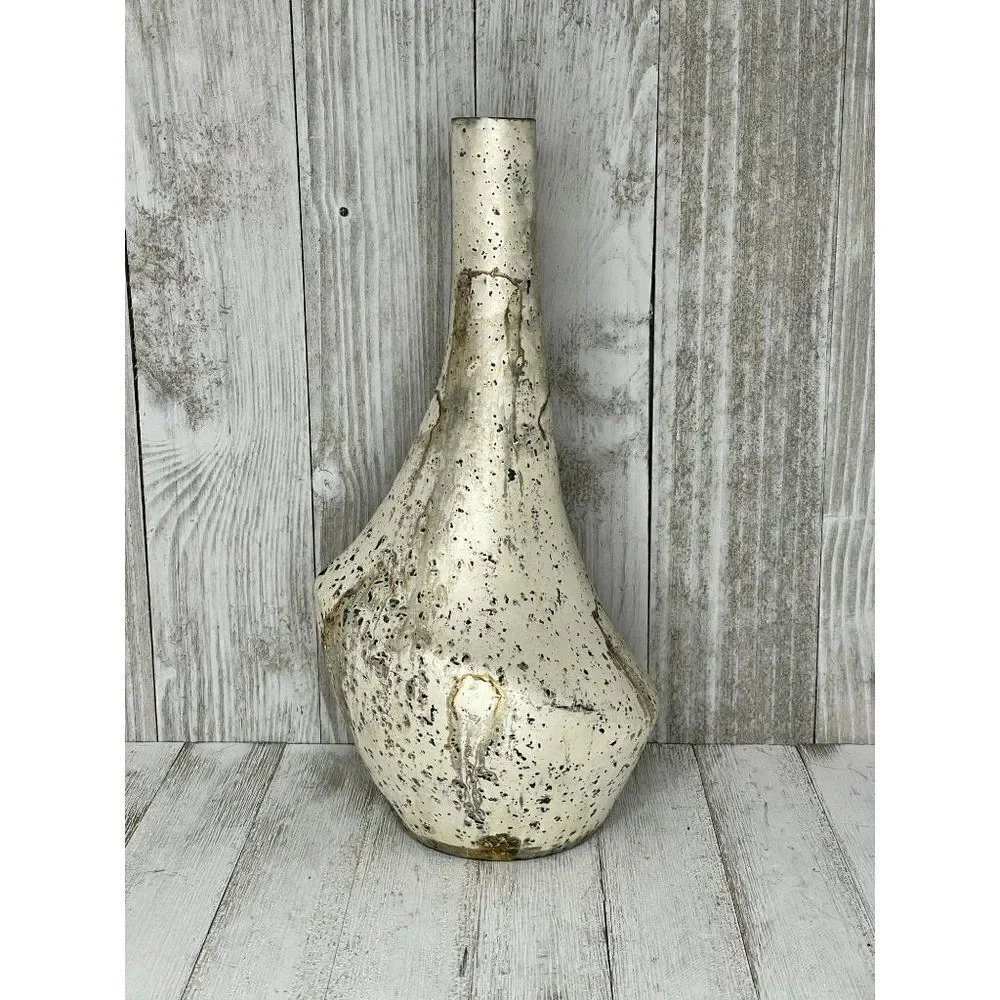 Funky Birch Wood Glass Bud Vases Set of 2